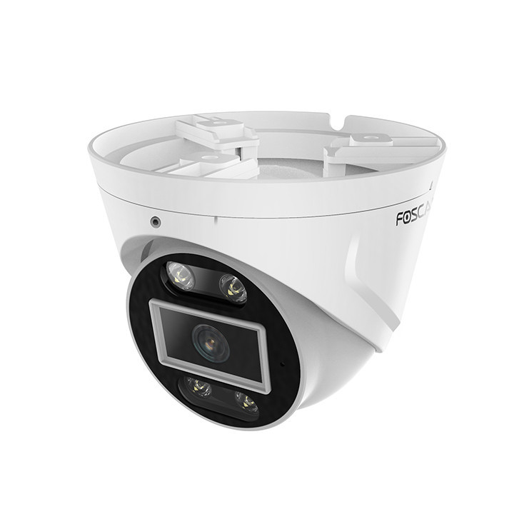 Foscam T8EP - Telecamera PoE da esterno, 8.0 Megapixel, WDR, 108°, Visione notturna a colori + IR, Audio, Sirena
