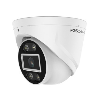 Foscam T8EP - Telecamera PoE da esterno, 8.0 Megapixel, WDR, 108°, Visione notturna a colori + IR, Audio, Sirena