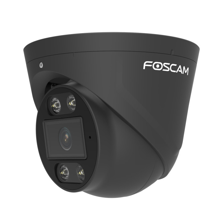 Foscam T8EP - Telecamera PoE da esterno, 8.0 Megapixel, WDR, 108°, Visione notturna a colori + IR, Audio, Sirena