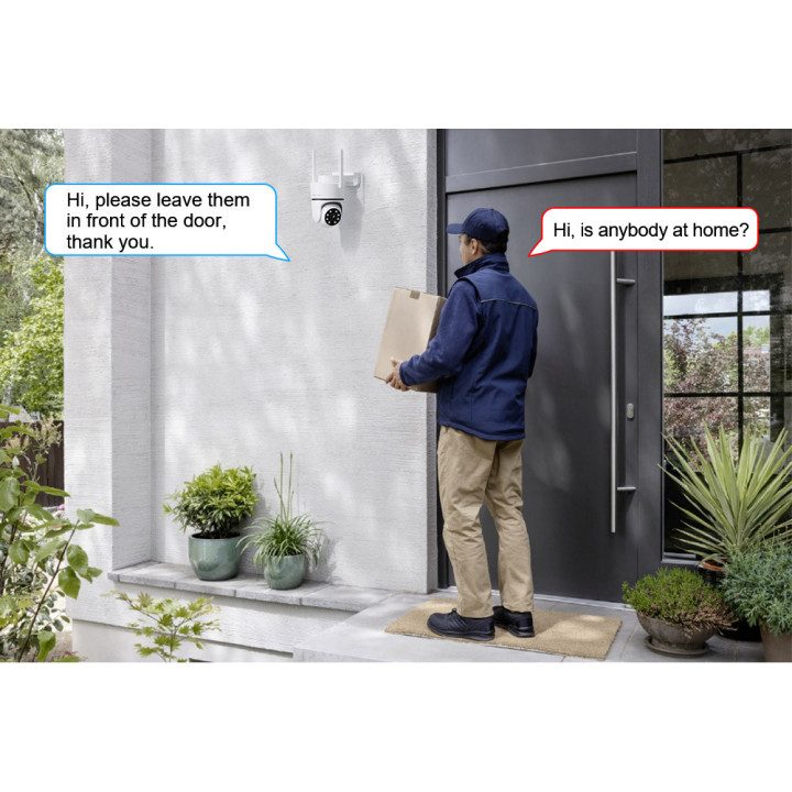Foscam PD5 - Telecamera Wi-Fi Dual Band, Motorizzata, 5.0 Megapixel, WDR, Visione notturna 20 metri, Alexa, Google Home