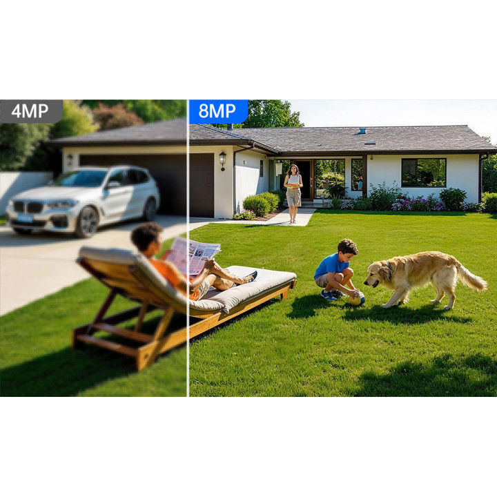 Foscam PD8 - Telecamera Wi-Fi Dual Band, Motorizzata, 8.0 Megapixel, WDR, Visione notturna 20 metri, Alexa, Google Home