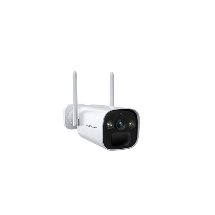 Foscam BP4 - Telecamera Wi-Fi a batteria con pannello solare, 4.0 Megapixel, 104°, Audio, PIR, Visione notturna a colori, Sirena