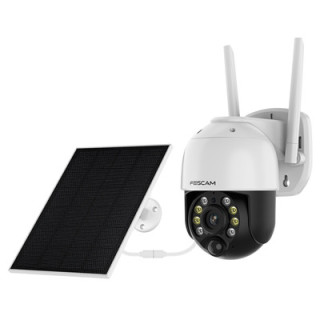 Foscam B4 - Telecamera Wi-Fi motorizzata a batteria, pannello solare, 4 Megapixel, Audio, PIR, Visione notturna a colori, Sirena
